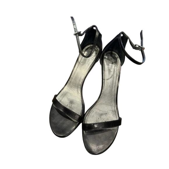 Stuart Weitzman Women’s 8.5 Black Open Toed High Heeled Shoes - Picture 3 of 9